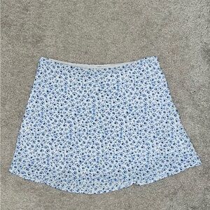 Forever 21 Blue and White Floral Skirt